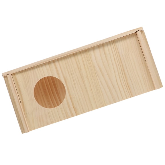 LOLIPPYY Rat House Hamster House Khaki Wood Bite-resistant 1 Set