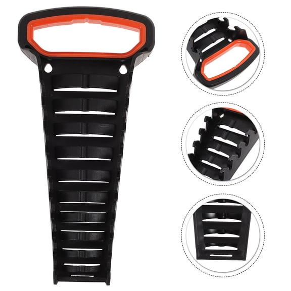 LOLIPPYY Ratchet Wrench Storage Holder Black Plastic Organizer Shelf with Carry Handle for Easy Transport