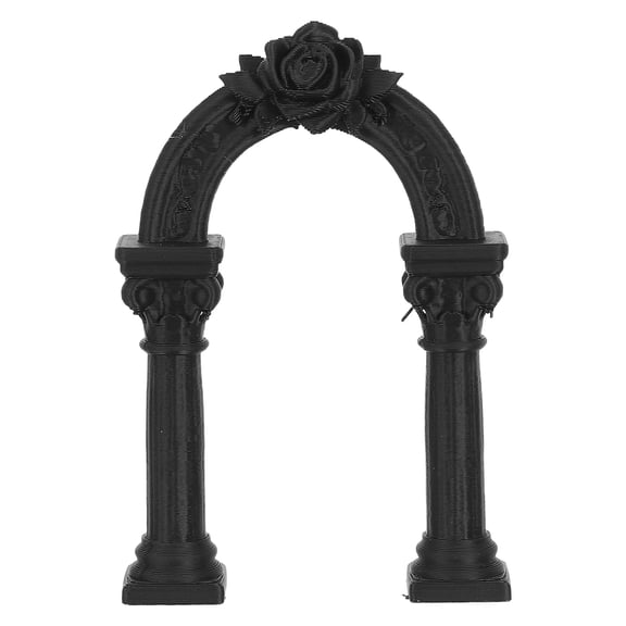 LOLIPPYY Realistic European Style Black Plastic Arch Model for Tabletop RPG Gaming Scenery and Miniature