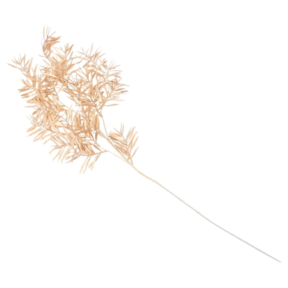 LOLIPPYY Artificial Palm Leaves with Stems, Realistic Faux Greenery, Golden Plastic Decorative Plant Props, 1 Piece for Home Decor