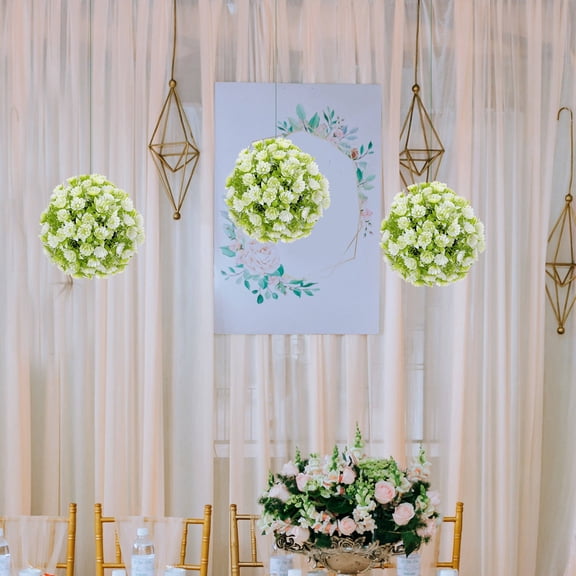 LOLIPPYY Realistic White Artificial Topiary Ball for Home and Garden Wedding Centerpiece Decoration