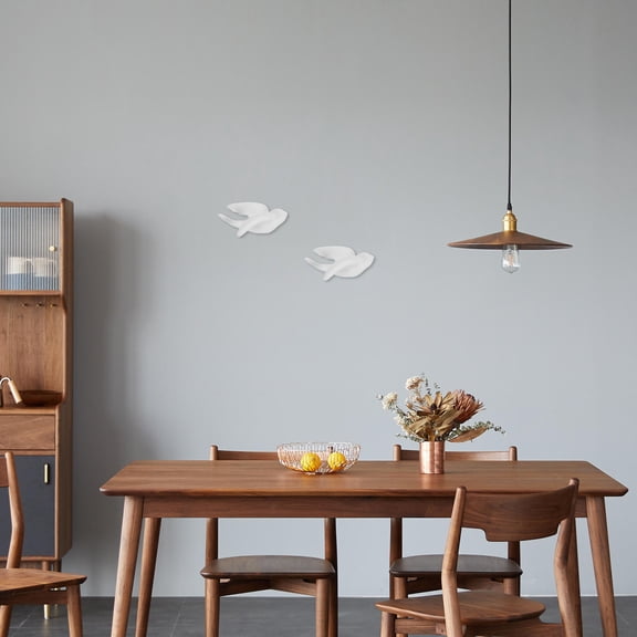 LOLIPPYY Realistic White Ceramic Bird Wall Hanging Decor for Living Room and Office