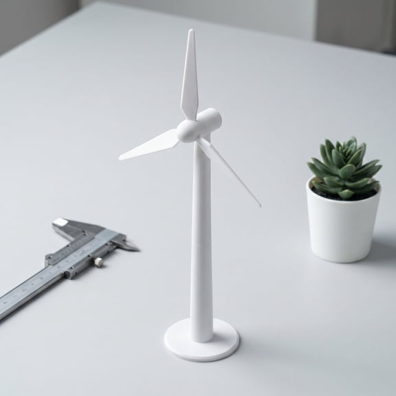LOLIPPYY Realistic White Wind Turbine Model for Architectural Scale Models, Landscape Dioramas, and Road Layout Displays