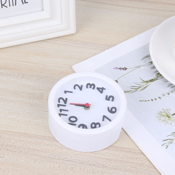 LOLIPPYY Rechargeable White Round Clock with Luminous Hands for Table Or Wall Time Display