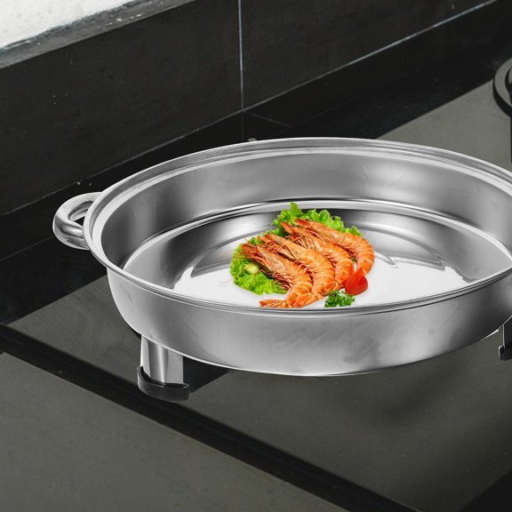 LOLIPPYY Plated Silver Metal Roasting Pan Tray for Fish Cooking and Barbecue Use