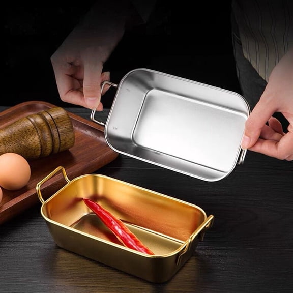 LOLIPPYY Rectangular Stainless Steel Snack Dish Silver 1Pack for Casual Brunches