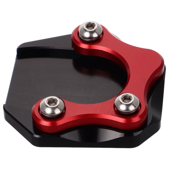 LOLIPPYY Red Aluminum Alloy Motorcycle Side Stand Pad Stability Enhancer