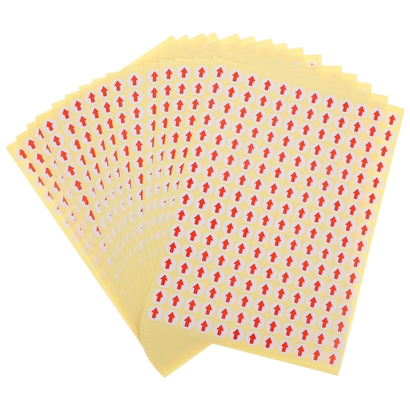 LOLIPPYY Red Arrow Self Adhesive Labels for Daily Use Clear Marking Paper Stickers for Office Factory