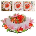 thumbnail image 1 of LOLIPPYY Red Artificial Flower Wreath for Cemetery Grave Decoration Memorial Tribute and Outdoor Grave Ornament, 1 of 4
