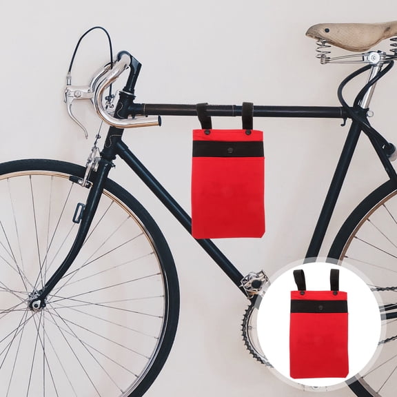 LOLIPPYY Red Handlebar Bag with Large Capacity and Front Phone Holder for Cell Phones and Accessories