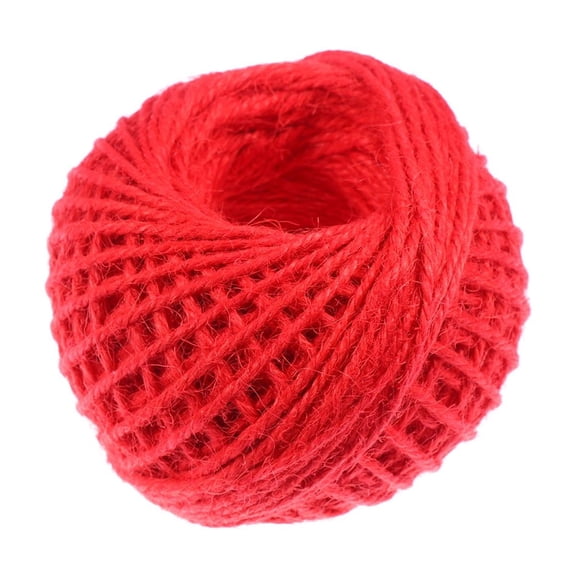 LOLIPPYY Red Colored Paper Rope for Household Use Durable Jute Twine for Crafts Wrapping and DIY Projects