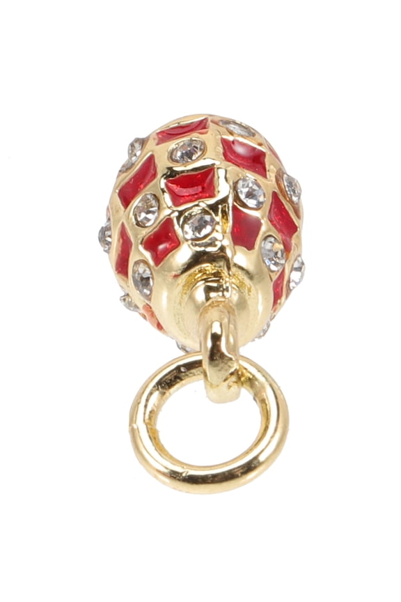 Red Easter Egg DIY Charm Pendant Enamel Jewelry Accessories for Necklace and Bracelet