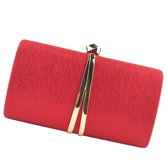 LOLIPPYY Red Fashion Clutch Handbag with Chain Strap Evening Bag for Party Wedding Events
