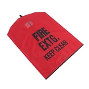 LOLIPPYY Red Fabric Fire Extinguisher Cover Weatherproof Protective Sleeve with Clear Window