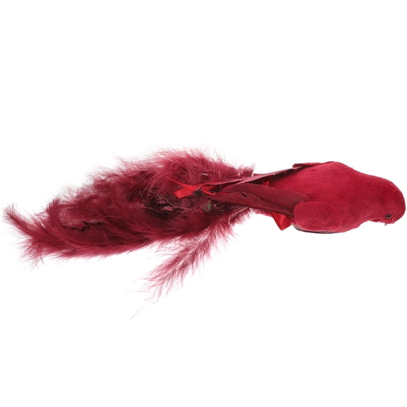 LOLIPPYY Red Foam Peacock Decoration with Shiny Glitter Finish for Wedding and Home Display