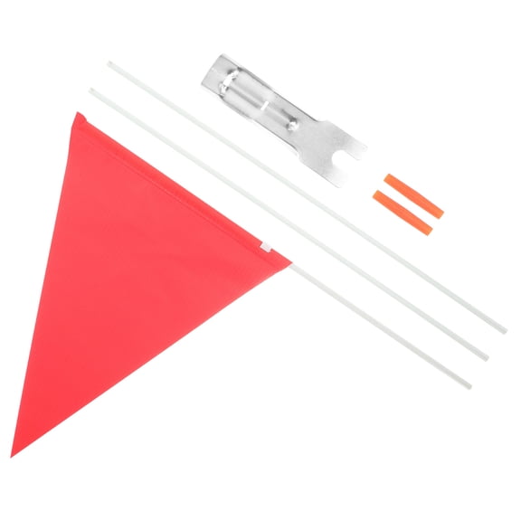 LOLIPPYY Red Fiberglass Bike Safety Flag, Portable and Lightweight, High Visibility for Cycling, 1 Set