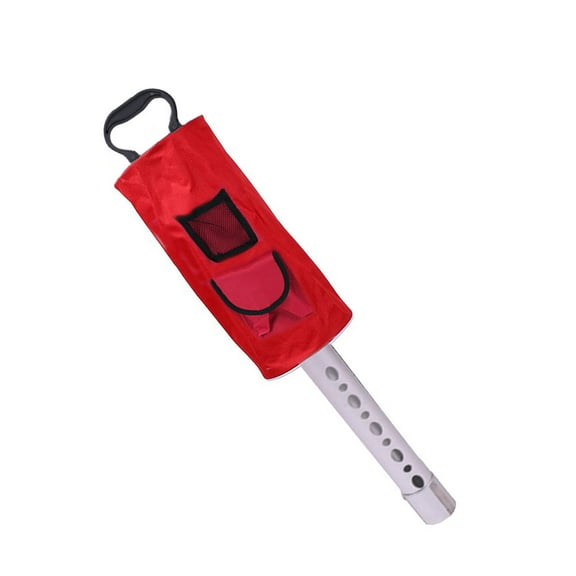 LOLIPPYY Red Golf Ball Picker and Retriever Bag with Zipper for Storage Lightweight Durable Nylon 70 Balls Capacity
