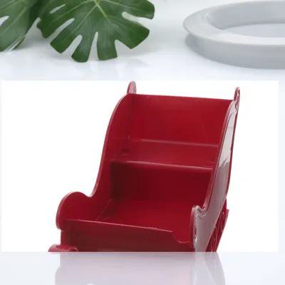 LOLIPPYY Red Plastic Sleigh, Christmas Tree Pendant, Festive Desktop Decor