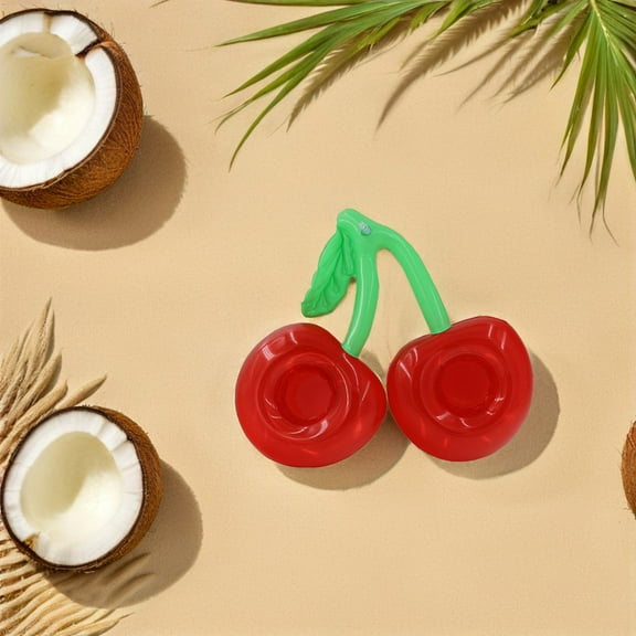LOLIPPYY Red Inflatable Floating Drink Holder for Pool Party Decoration PVC Premium Cup 2 Pack 6.5"x6.5"