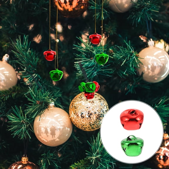 LOLIPPYY Red Iron Hanging Bells for Christmas Decor Lightweight and 200 Pcs for Holiday Decoration