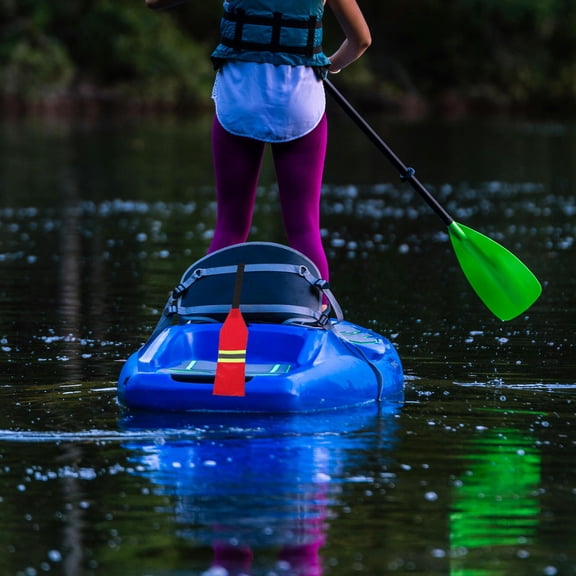 LOLIPPYY Red Kayak Safety Flag with Reflective Strips Durable Oxford Fabric for Boats and Water Sports