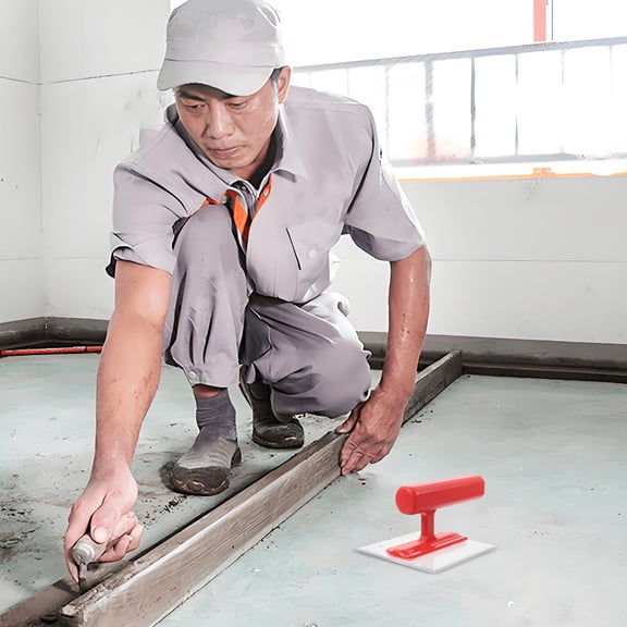 LOLIPPYY Red Lightweight Plaster Trowel for Wallboard Smoothing and Artistic Texture with Comfortable Handle