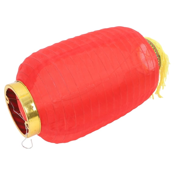 LOLIPPYY Red Long Tassel Lantern for Festive Decor Portable Collapsible Design Ideal for New Year Celebrations 10 x 15 Inches