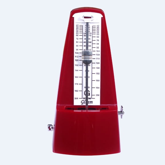 LOLIPPYY Red Mechanical Metronome for Musical Instruments with Clear Loud Sound and Precise Timing Accuracy