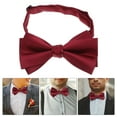 thumbnail image 1 of LOLIPPYY Red Men Bow Tie for Wedding and Party Featuring Polyester and Adjustable Design, 1 of 8