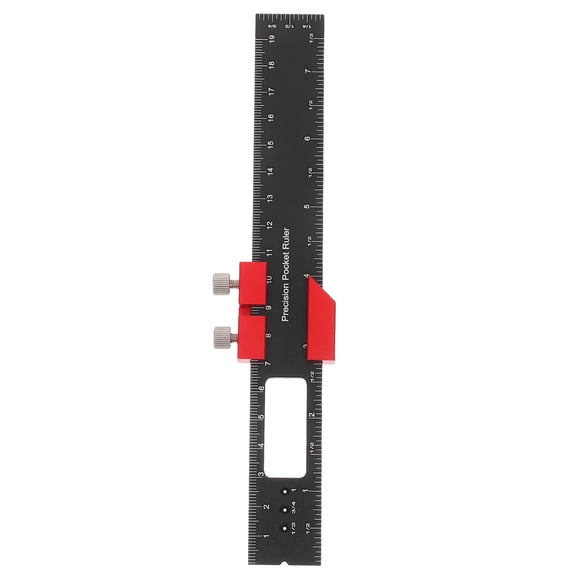 LOLIPPYY Red Metal Square Ruler T Shaped Woodworking Marking Tool Precision Measuring Scribing Gauge for Carpentry