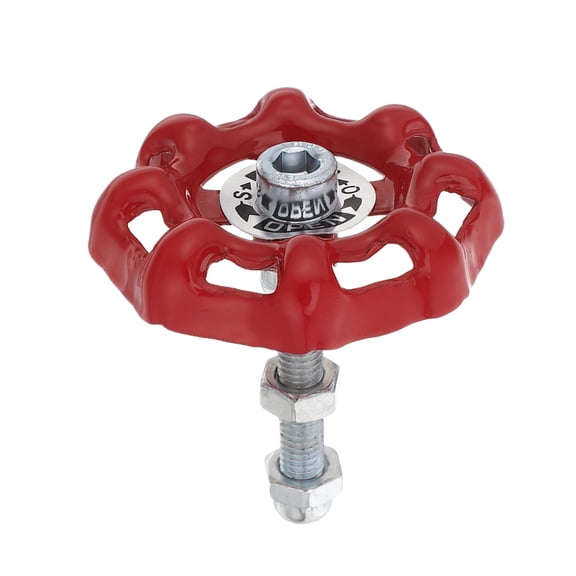 LOLIPPYY Red Industrial Valve Design Cabinet Pull Handle Durable Metal Hardware for Home