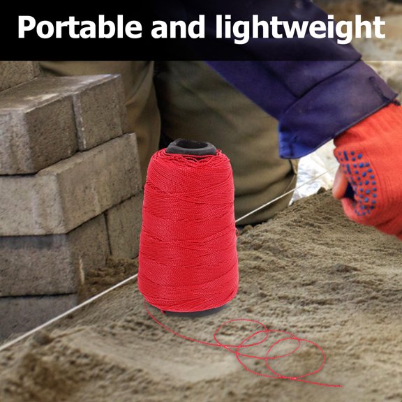 LOLIPPYY Red Nylon Twine Construction String Wear Resistant Durable Twisted String for Multiple Uses