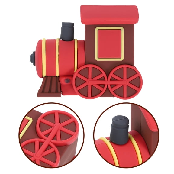 LOLIPPYY Red PVC Train Cake Topper for Birthday Cakes and Party Decoration Supplies