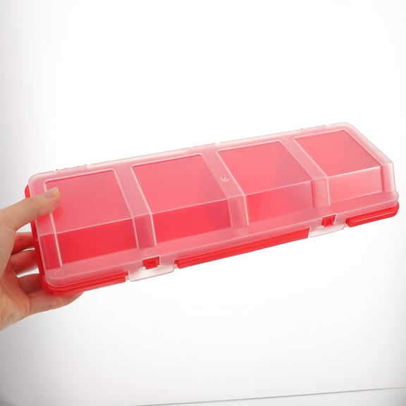 LOLIPPYY Red Plastic Nuts and Bolts Organizer with Compartments for Screw Storage and Craft Accessories