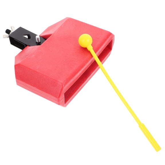 LOLIPPYY Cow Bell with Clamp and Mallet, Plastic and Metal Latin Percussion Instrument for Music and Performers