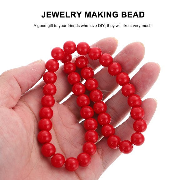 LOLIPPYY Red Round Craft Beads for Jewelry Making, Bracelet Design, Keychain Accessories, and Craft Projects