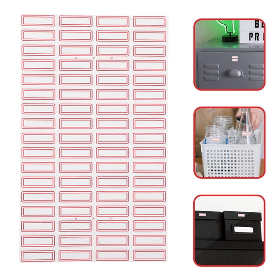 LOLIPPYY Red Self-Adhesive Labels for Organizing Jars, Containers, Files, and Mailing with Easy Peel and Stick