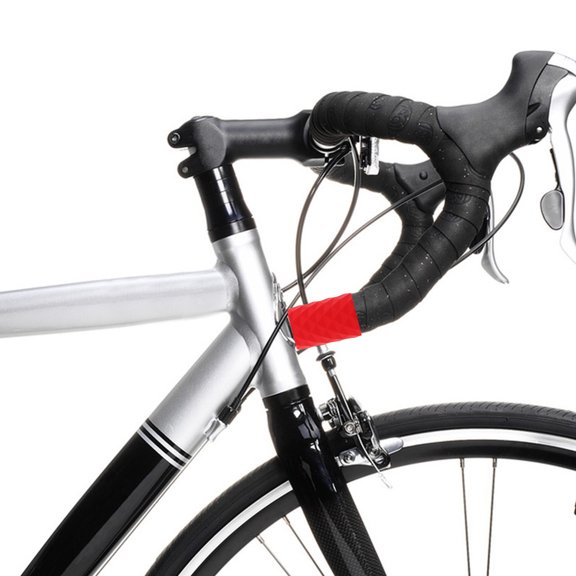 LOLIPPYY Red Silicone Bike Handlebar Tape with Anti- Texture and Easy-to-Install for Comfortable Grip