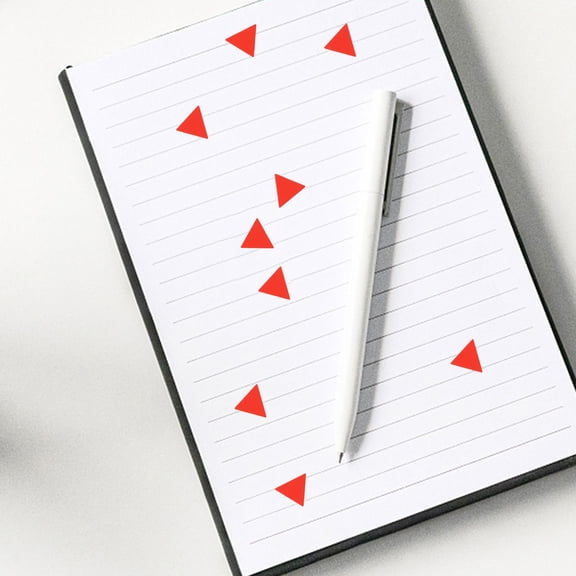 LOLIPPYY Red Triangle Self-Adhesive Labeling Stickers for Home, Office, and Organization Use - Durable and Easy to Apply