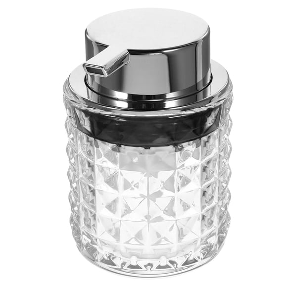 LOLIPPYY Refillable Glass Soap Dispenser with Smooth Pump for Bathroom Shower Gel and Lotion