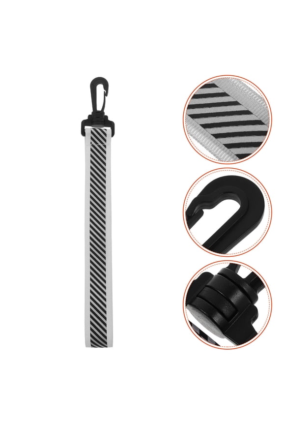 Reflective Keychain Pendant Dark Grey High Visibility 1 Piece for Handbag Charm Back to School Accessory