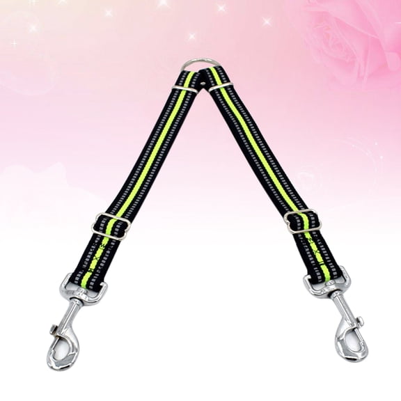 LOLIPPYY Reflective Stripe Dog Traction Strap Green Durable Material Adjustable Fit Pet Supplies