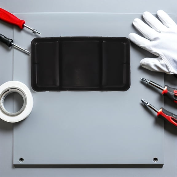 LOLIPPYY Black Plastic Refrigerator Drain Pan Replacement Tray for Efficient Condensate Water Collection and Leak Prevention