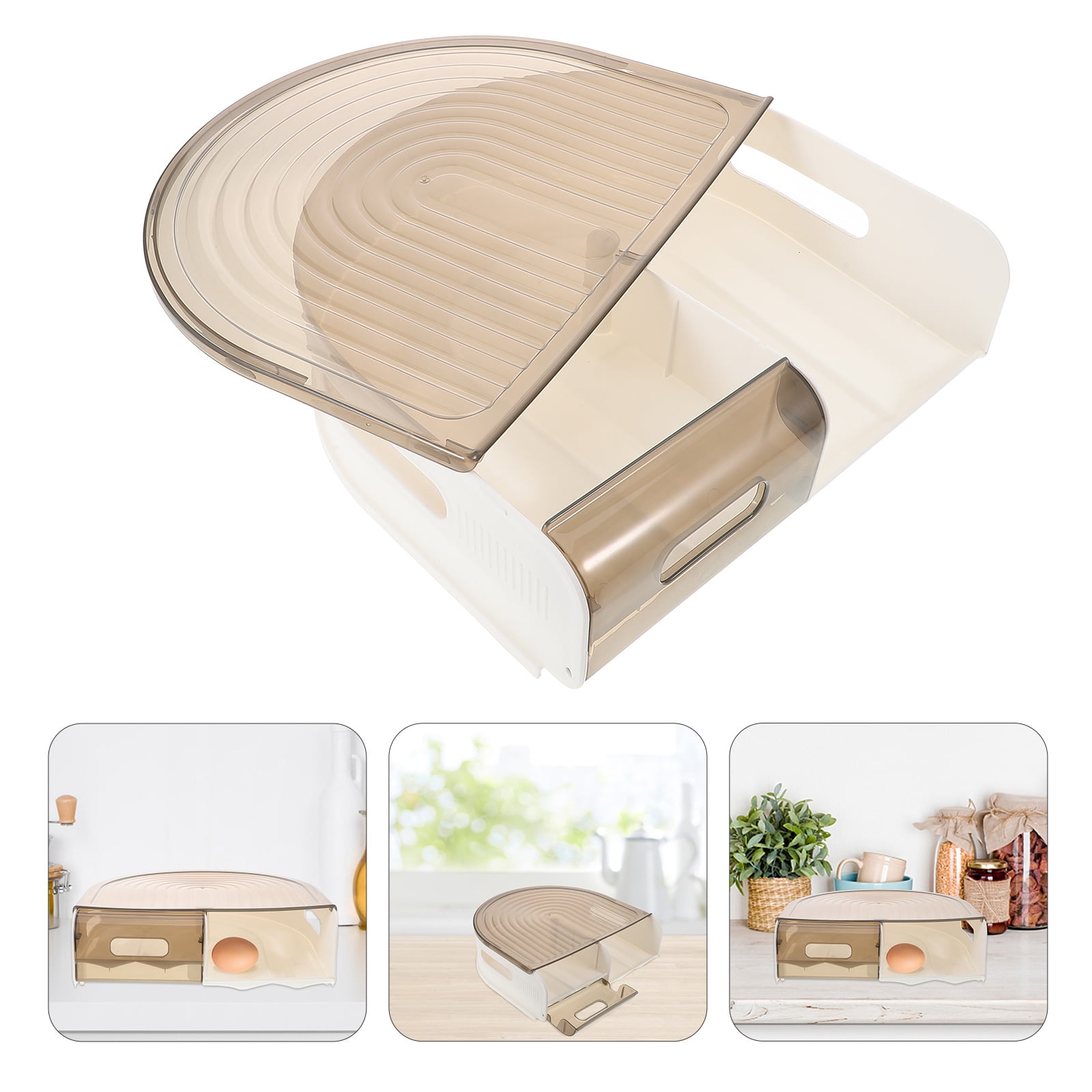 LOLIPPYY Refrigerator Egg Box with Firm Bottom and Protective Vertical Partition Design