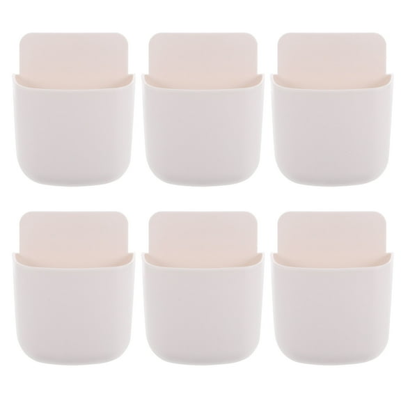 LOLIPPYY Wall Mount Remote Control Holder 6-Pack Organizer Boxes for Bedroom, Living Room, and Bedside Storage