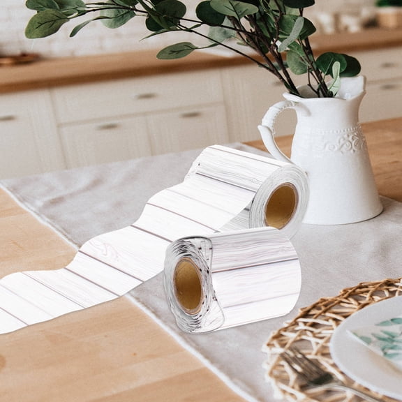 LOLIPPYY Removable White Bulletin Board Border Paper Stylish Decorative Border Trim for Classroom