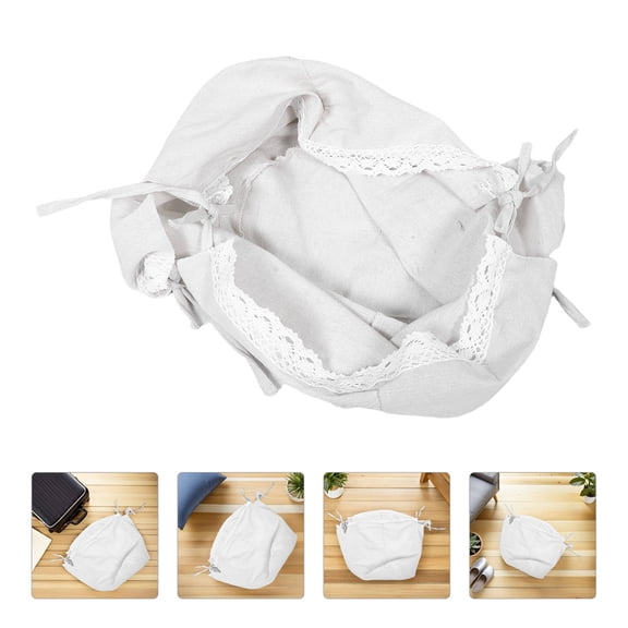 LOLIPPYY Removable White Laundry Hamper Fabric Liner for Wicker Baskets Decorative and Easy to Wash