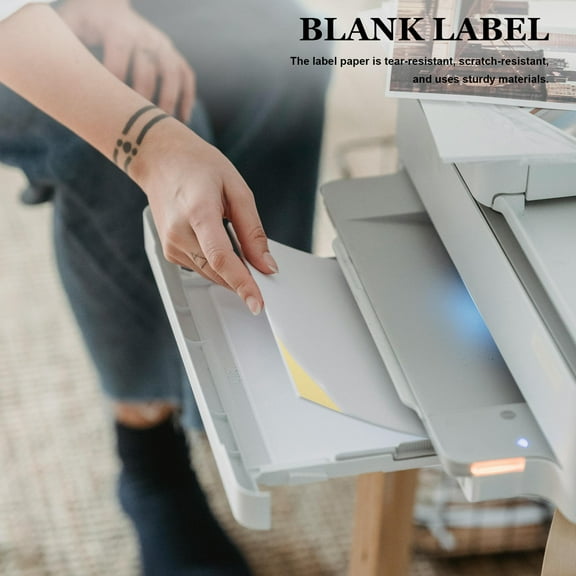 LOLIPPYY Removable White Sticker Sheet Paper for Home Use Adhesive Labels