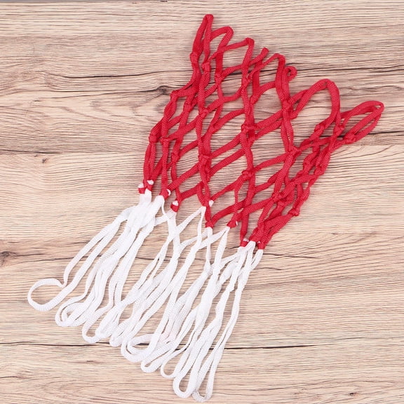 LOLIPPYY Replacement Basketball Net Durable Polyester Red for Official Size Sports 1Pack