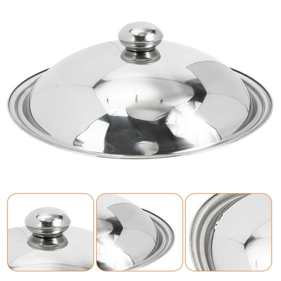 LOLIPPYY Replacement Pot Lids Stainless Steel Round Lid for Hotel Use 1Pcs